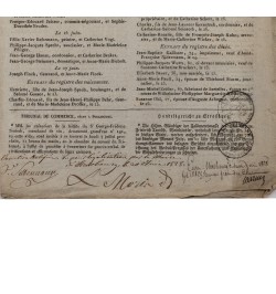 Affiches, annonces et avis divers de la ville de Strasbourg. 4 numéros.