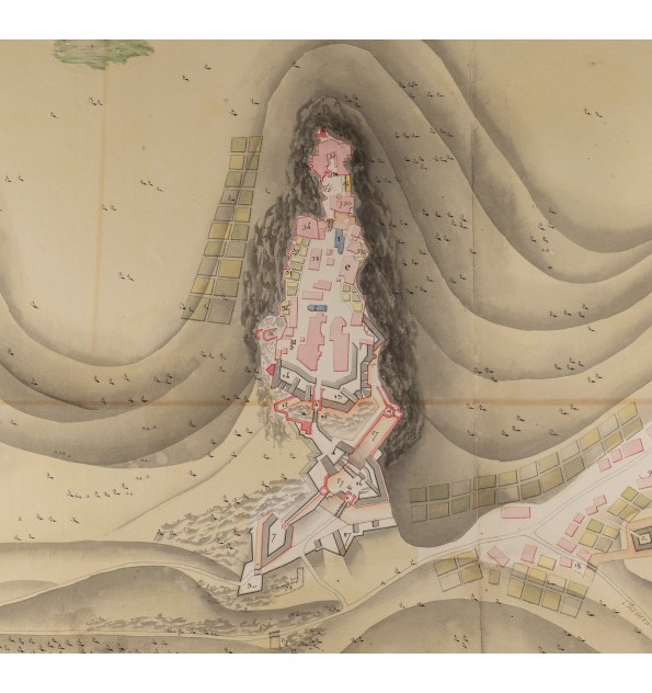 Plan manuscrit de La Petite-Pierre.