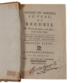 Autant en emporte le vent, ou Recueil de pièces un peu... un peu... on le verra bien.