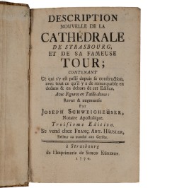 Description nouvelle de la Cathédrale de Strasbourg et de sa fameuse tour.