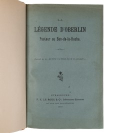 La légende d'Oberlin. Pasteur au Ban-de-la-Roche.