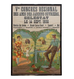 [Affiche] Congrès régional des amis des jardins ouvriers, Sélestat. Le 14 sept. 1930.