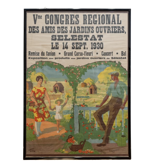 [Affiche] Congrès régional des amis des jardins ouvriers, Sélestat. Le 14 sept. 1930.