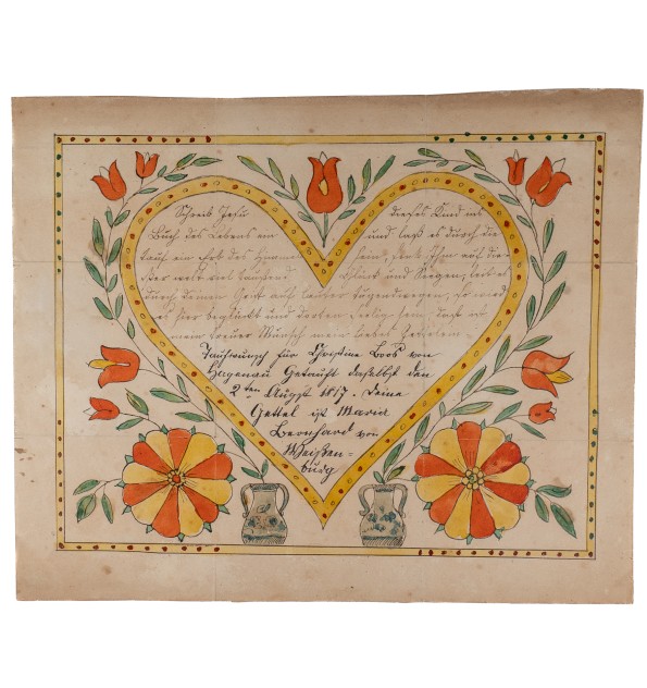 Souhait de baptême. Wissembourg 1817.