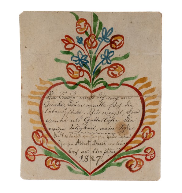 Souhait de baptême. Lehmbach 1827.