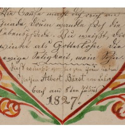 Souhait de baptême. Lehmbach 1827.