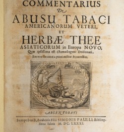 [Le tabac & le thé] Commentarius de abusu Tabaci...