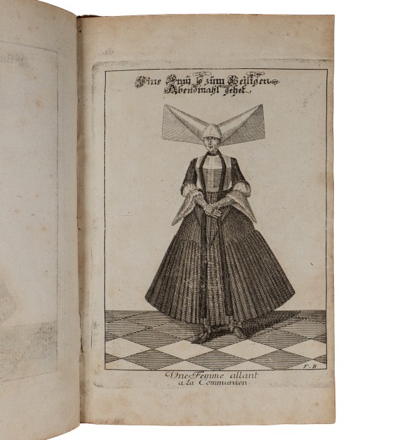 Représentation de l'ancien l'habillement de Strasbourg. Vorstellung der alten Strassburger Kleidertracht.