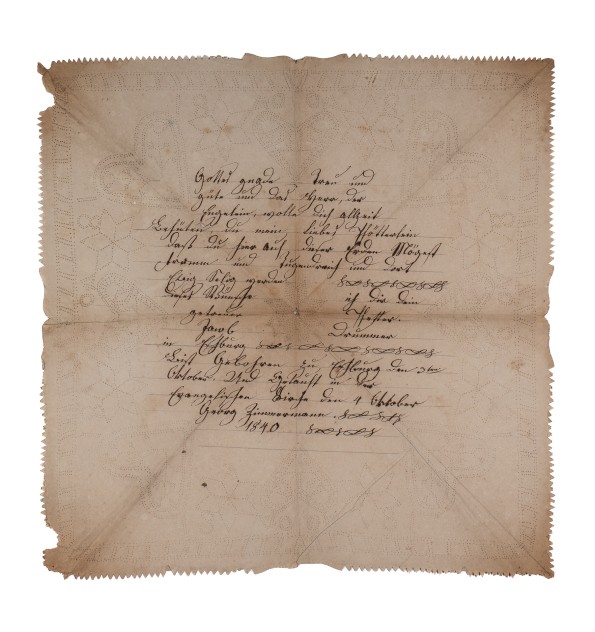 Souhait de baptême. Eschbourg 1840.