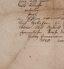 Souhait de baptême. Eschbourg 1840.