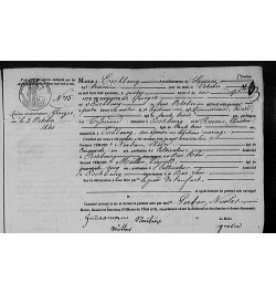 Souhait de baptême. Eschbourg 1840.