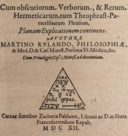 Offenbarung der Geheymnussen der Alchimy.