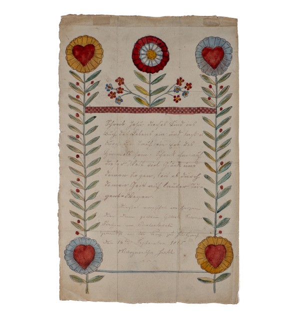 Souhait de baptême. Birlenbach - Hunspach 1815.