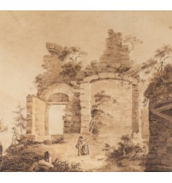 Ruines de Niedermunster - Dessin original