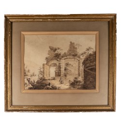 Ruines de Niedermunster - Dessin original