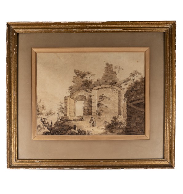 Ruines de Niedermunster - Dessin original