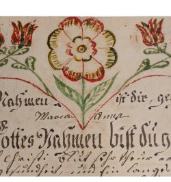 Souhait de baptême. Weyersheim 1764.