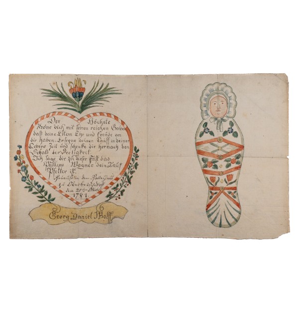 Souhait de baptême. Oberbetschdorf 1781.