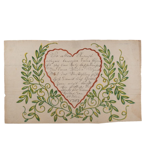 Souhait de baptême. Alsace 1767.