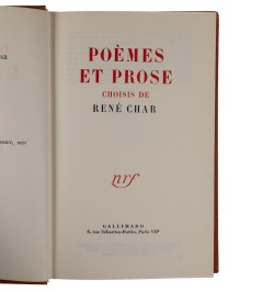 Poèmes et prose choisis.