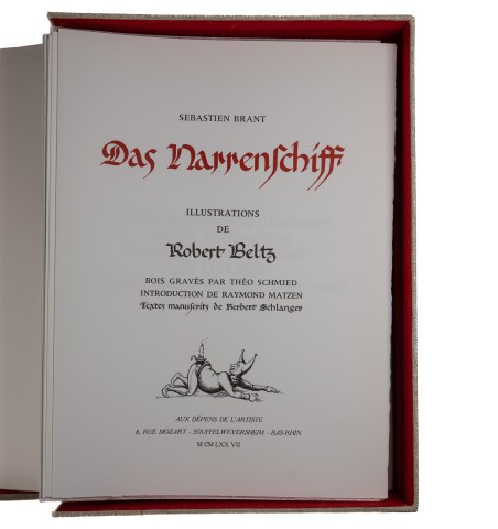 Das Narrenschiff. Illustrations de Robert Beltz. Bois gravé par Théo Schmied...