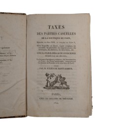 Taxes des parties casuelles de la boutique du pape.