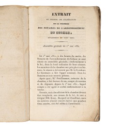 Règlement des notaires de l'arrondissement de Colmar.