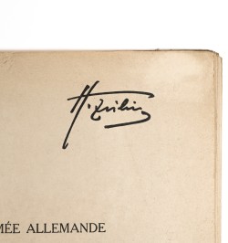 L'armée allemande. Avec un dessin original.