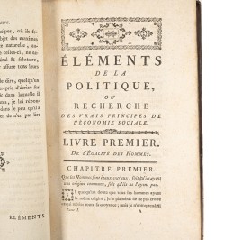 Éléments de la politique, ou Recherche des vrais principes de l'économie sociale. 6 vol.