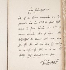 Prince Otto von Bismarck. Manuscrit autographe. 1885, 1894.