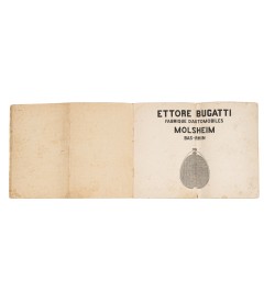 [Catalogue] Ettore Bugatti, fabrique d'automobiles, Molsheim, Bas-Rhin.