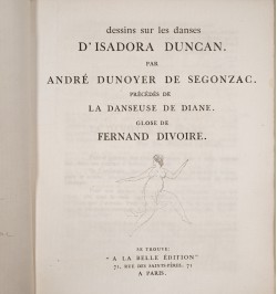 Dessins sur les danses d'Isadora Duncan