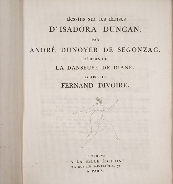 Dessins sur les danses d'Isadora Duncan