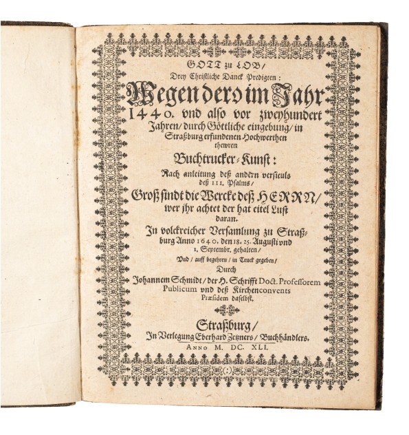 [Imprimerie/Gutenberg] Gott zu Lob/ Drey Christliche DanckPredigten: