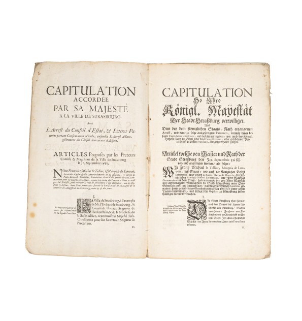 Capitulation accordée par sa Majesté à la ville de Strasbourg.
