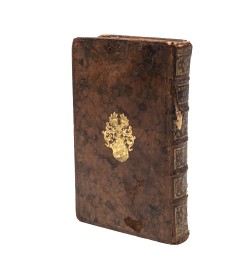 Reliure aux armes de la famille Mieg.