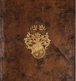 Reliure aux armes de la famille Mieg.