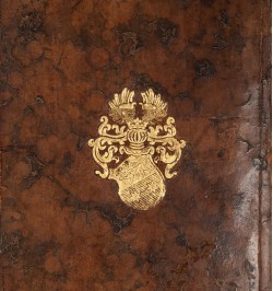 Reliure aux armes de la famille Mieg.