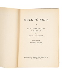 Malgré nous. De la Wehrmacht à Tambow.