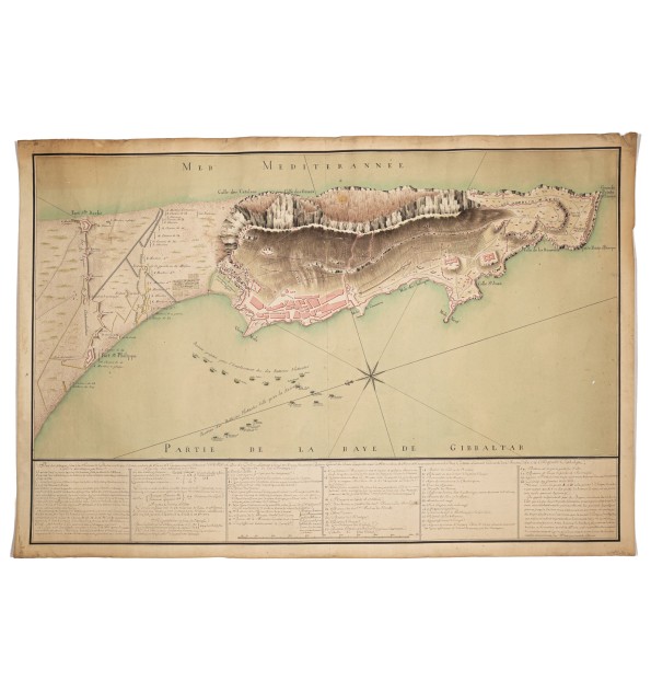 [Siège de Gibraltar] Plan des attaques faites à la forteresse de Gibraltar en 1782,