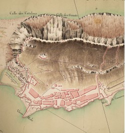 [Siège de Gibraltar] Plan des attaques faites à la forteresse de Gibraltar en 1782,