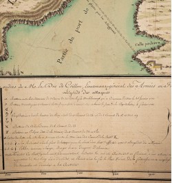 [Siège de Minorque] Plan des attaques faites par l'Armée Espagnole et Française sous les ordres de M. le Duc de Crillon