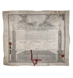 [Franc-maçonnerie] Certificat des vrais amis de l'Orient de Sarreguemines.
