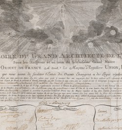 [Franc-maçonnerie] Certificat des vrais amis de l'Orient de Sarreguemines.