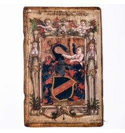 Ex-libris enluminé de Jacques de Gottesheim vers 1525.