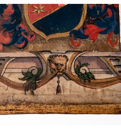 Ex-libris enluminé de Jacques de Gottesheim vers 1525.