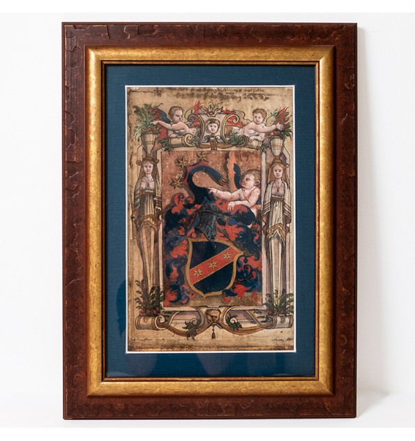 Ex-libris enluminé de Jacques de Gottesheim vers 1525.