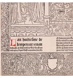 Baptême de Clovis. Gravure sur bois datant de 1488.