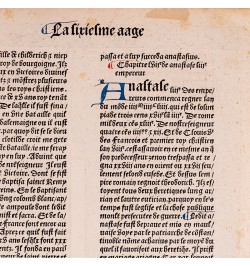 Baptême de Clovis. Gravure sur bois datant de 1488.