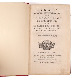 Essais historiques et topographiques sur l'église cathédrale de Strasbourg.